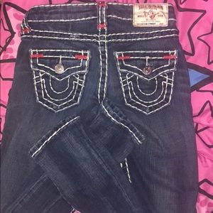 True religion slim straight jeans size 23